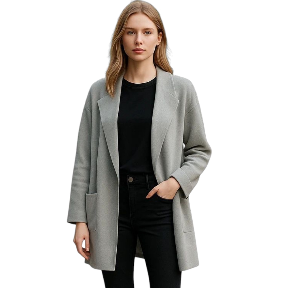 J. CREW 365 cotton blend cardigan size XL  light gray with 2 front pocket